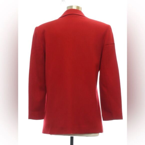 Late 80s Prophecy Petite Red Wool Blazer - Picture 2 of 4